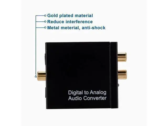 Alt view image 5 of 5 - Digital to analog audio converter Dual-chip fiber coaxial signal analog to digital