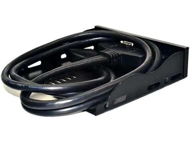 Alt view image 4 of 7 - 19Pin 20 Pin 2 Port USB 3.0 Front Panel 3.5 inch USB3.0 Hub Expansion Cable Adapter Metal Bracket