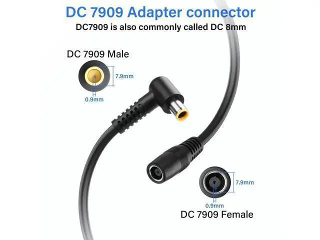 Alt view image 2 of 7 - 14AWG DC7909 Y Splitter Cable 90 Degree DC 8mm 1 Male to 2 Female Converters for Solar Panels 2Ft