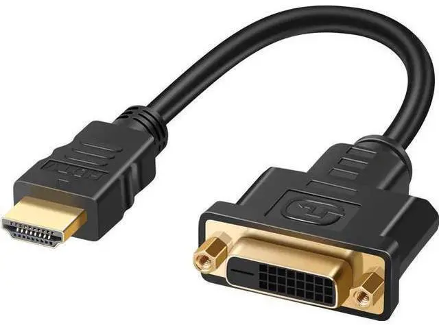 Main image of HDMI to DVI Adapter Cable, Bi-Directional HDMI Male to DVI-D (24+1) Female Converter Cord 1080P DVI to HDMI HD Video Adapter Wire for HDTV, PC, Xbox, Blue-ray DVD, A/V Receivers