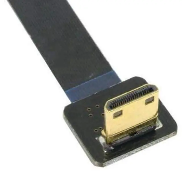 Alt view image 3 of 7 - 90 Degree Down Angled FPV Mini HDMI Male to HDMI Male FPC Flat Cable 50cm for Multicopter Aerial Photography