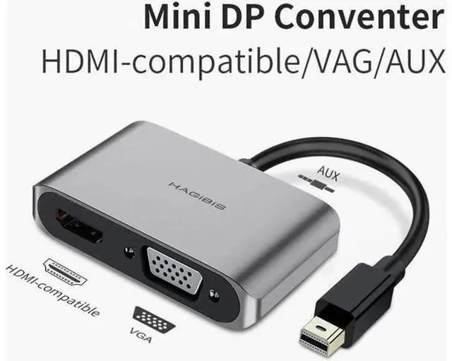 Main image of Mini DisplayPort to HDMI-compatible VGA Adapter Thunderbolt 2 Converter 4K DP Cable for Apple MacBook Air Pro surface