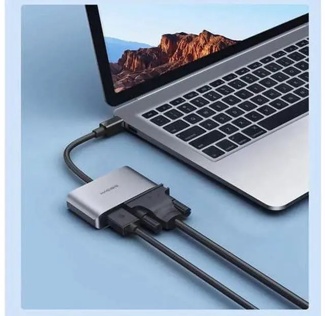 Alt view image 5 of 7 - Mini DisplayPort to HDMI-compatible VGA Adapter Thunderbolt 2 Converter 4K DP Cable for Apple MacBook Air Pro surface