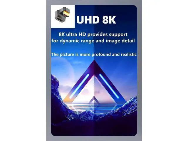Alt view image 4 of 7 - U Shape HDMI 2.1 Adapter Male to Female Standard HDMI Type A Adapter UHD 3D 8K@60Hz 180 Degree Down Angle for Laptop Projector TV PC