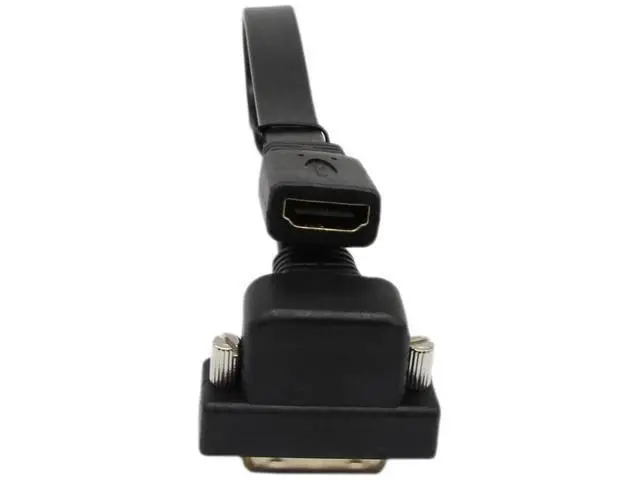 Alt view image 5 of 6 - DVI to HDMI Cable Gold-Plated 90 Degree Angle DVI 24 1 Male to HDMI Female 1080p Video Converter - Flat, HDTV, Plasma, DVD & Projector Adapter