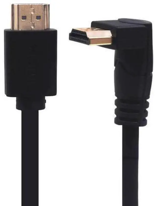 Alt view image 5 of 6 - 2ft 18Gbps HDMI 4K@60Hz Cable, Down Angle HDMI 2.0 Male to Male HD High Speed Shield Cord for Xbox HDTV PS4 PS5 Switch