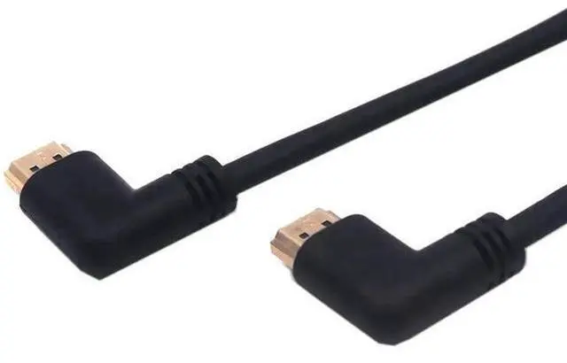 Alt view image 4 of 6 - 1.5ft 18Gbps 4K@60Hz HDMI Cable, Right Angle to Right Angle HDMI 2.0 Male Adapter HD High Speed Shield Cord for Xbox HDTV PS4 PS5 Switch