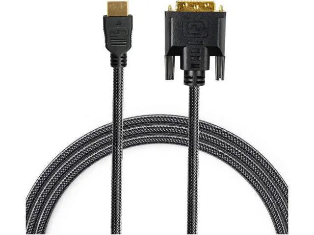 Alt view image 4 of 6 - Bidirectional HDMI to DVI Cable 6FT, HDMI to DVI-D(24+1) or DVI to HDMI Male Adapter Cord 6' Compatible for Raspberry Pi, Roku, Xbox One, PS4 PS3, Graphics Card-Braided (Bi-Directional)