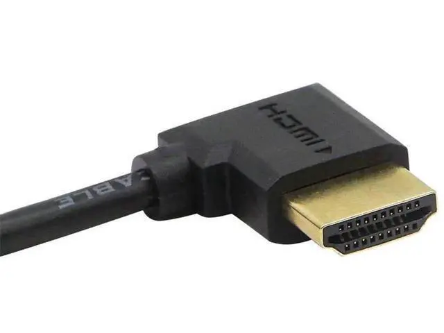 Alt view image 5 of 7 - Gold Plated High Speed 90 Angle Right HDMI Male to Left HDMI Male Adapter Cable Supports Ethernet, 3D and Audio Return (0.3M 2Pack LL-LL)