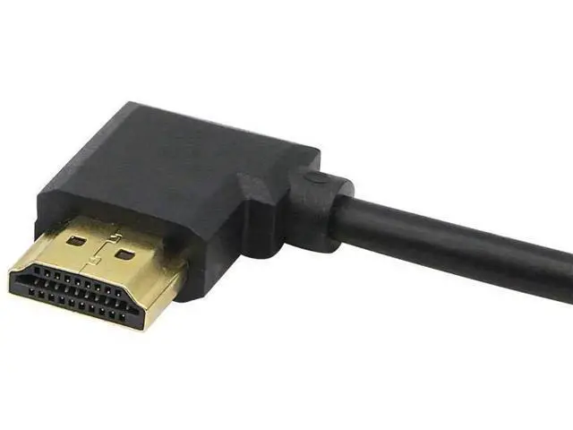 Alt view image 4 of 7 - Gold Plated High Speed 90 Angle Right HDMI Male to Left HDMI Male Adapter Cable Supports Ethernet, 3D and Audio Return (0.3M 2Pack LL-LL)