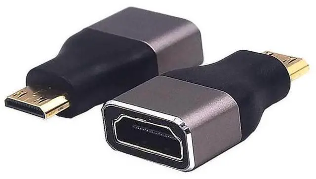 Main image of 2 Pack 8K@60Hz Mini HDMI 2.1 Male to HDMI 2.1 Female Adapter Extender Connector Converter Coupler for Camera, Laptop, Projector, HDTV, 3D 48Gbps Bidirectional, Support 4K@120Hz, Dynamic HDR