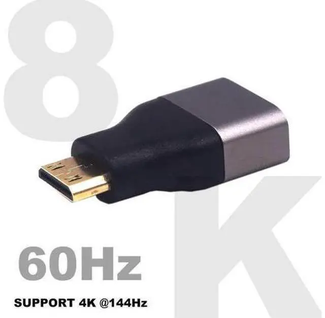 Alt view image 2 of 5 - 2 Pack 8K@60Hz Mini HDMI 2.1 Male to HDMI 2.1 Female Adapter Extender Connector Converter Coupler for Camera, Laptop, Projector, HDTV, 3D 48Gbps Bidirectional, Support 4K@120Hz, Dynamic HDR