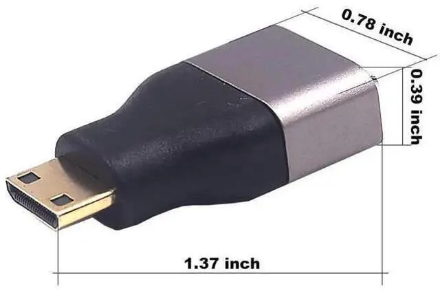 Alt view image 5 of 5 - 2 Pack 8K@60Hz Mini HDMI 2.1 Male to HDMI 2.1 Female Adapter Extender Connector Converter Coupler for Camera, Laptop, Projector, HDTV, 3D 48Gbps Bidirectional, Support 4K@120Hz, Dynamic HDR