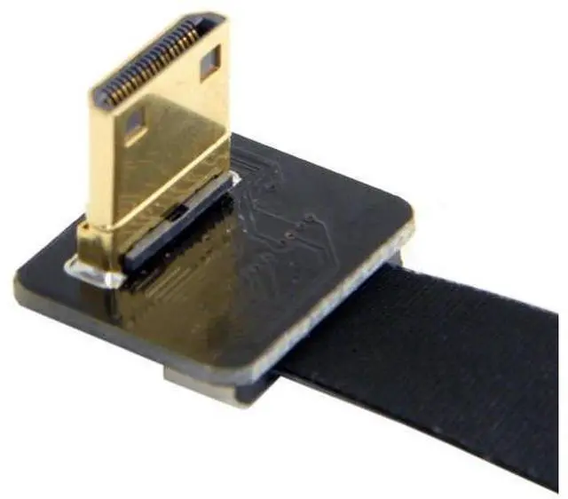 Alt view image 5 of 6 - FPV 90 Degree Up Angled FPV Mini HDMI Male to HDMI Male FPC Flat Cable 20cm Compatible for FPV HDTV Multicopter Aerial Photography
