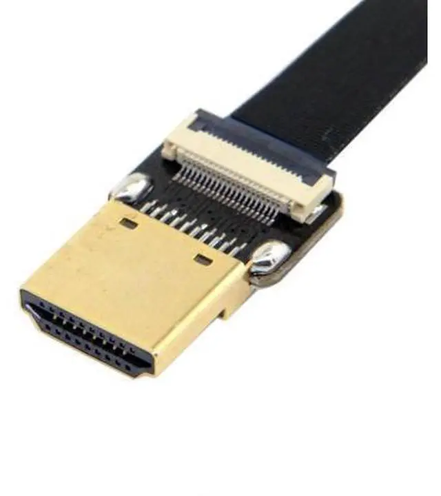 Alt view image 6 of 6 - FPV 90 Degree Up Angled FPV Mini HDMI Male to HDMI Male FPC Flat Cable 20cm Compatible for FPV HDTV Multicopter Aerial Photography
