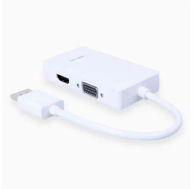 Alt view image 4 of 5 - DP to hdmi dvi vga 3-in-1 conversion cable HDMI/DVI/VGA DP graphics card video converter