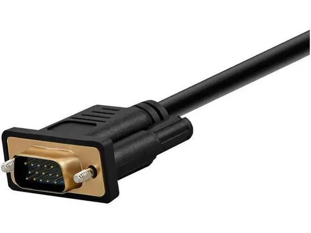 Alt view image 3 of 7 - HDMI to VGA, Hannord Gold-Plated HDMI to VGA 3.3 Feet Cable (Male to Male) Compatible for Computer, Desktop, Laptop, PC, Monitor, Projector, HDTV,, Roku, Xbox and More
