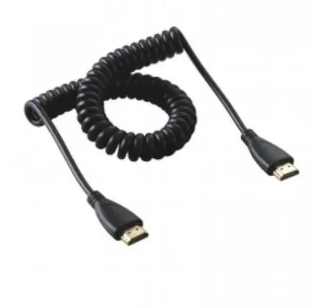 Alt view image 3 of 6 - HDMI Male to HDMI Male HDTV Stretch Spring Cable Compatible for HDTV DVB DVD PC 1080p 4K 60hz 4ft (1.2m)