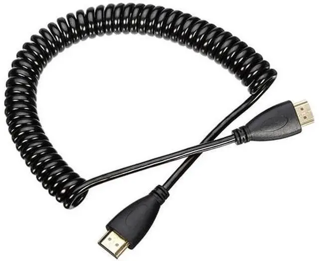 Alt view image 4 of 6 - HDMI Male to HDMI Male HDTV Stretch Spring Cable Compatible for HDTV DVB DVD PC 1080p 4K 60hz 4ft (1.2m)