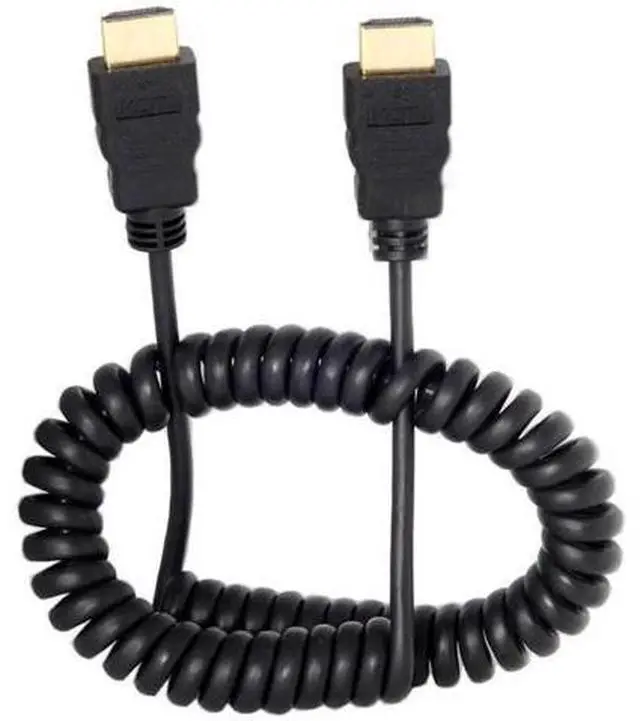 Alt view image 6 of 6 - HDMI Male to HDMI Male HDTV Stretch Spring Cable Compatible for HDTV DVB DVD PC 1080p 4K 60hz 4ft (1.2m)