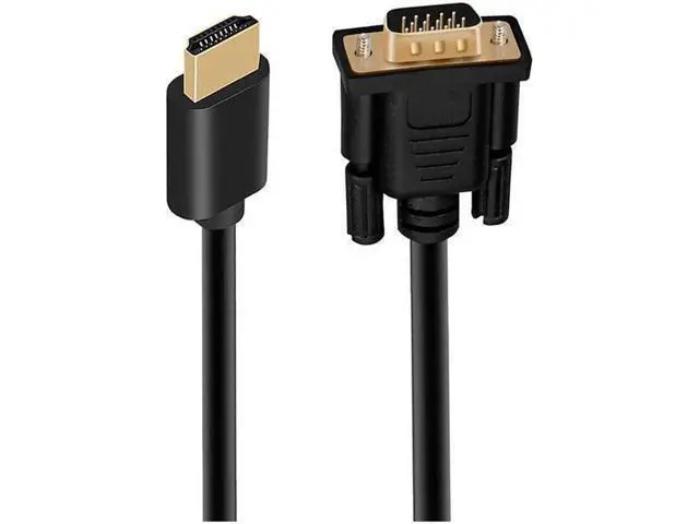 Alt view image 5 of 7 - HDMI to VGA, Hannord Gold-Plated HDMI to VGA 3.3 Feet Cable (Male to Male) Compatible for Computer, Desktop, Laptop, PC, Monitor, Projector, HDTV,, Roku, Xbox and More