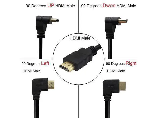 Alt view image 3 of 7 - Panel Mount HDMI Extension Cable, 1.6Ft/50cm High Speed HDMI Female to Male Cable with Screw Nut Support 4K Resolution for Blu Ray Player, 3D TV, Roku, Xbox360(Black) (Right-Angled)