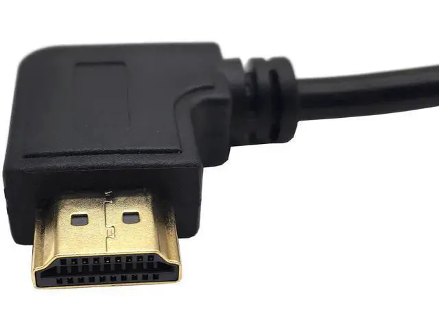 Alt view image 5 of 7 - Panel Mount HDMI Extension Cable, 1.6Ft/50cm High Speed HDMI Female to Male Cable with Screw Nut Support 4K Resolution for Blu Ray Player, 3D TV, Roku, Xbox360(Black) (Right-Angled)