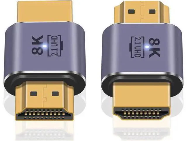 Main image of HDMI Male to Male Adapter 8K, 2-Pack 48Gbps UHD HDMI 2.1 Extender Coupler Converter Extension Connector (8K@60hz,4K@120Hz) Compatible with Video 3D HDTV, Switch, Xbox,PS5, Xbox