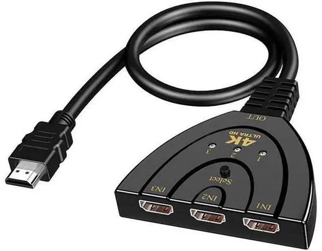 Main image of HDMI Splitter Adapter Cable, 1080P HDMI Splitter 3 in 1 Out, HDMI Male to 2 HDMI Female 1 to 2 Way Splitter Cable for HDTV, LCD Monitor and Projectors