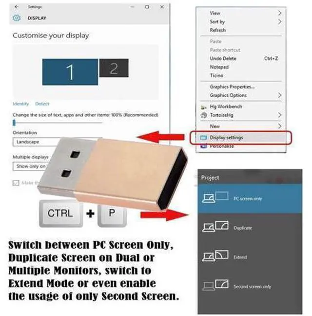 Alt view image 7 of 7 - DP Virtual Display Adapter Displayport Dummy Plug Headless Ghost Emulator 2560x1600p@60Hz