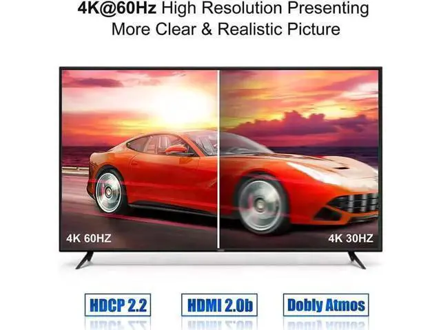 Alt view image 2 of 7 - HDMI Switch HDMI Splitter, 4K@60hz Aluminum HDMI 2.0 Switcher 2 in 1 Out, HDMI Splitter 1 in 2 Out,Bi-Directional Switch Support 4K 3D HDR for Xbox PS5/4/3 Blu-Ray Player Fire Stick Roku HDTV