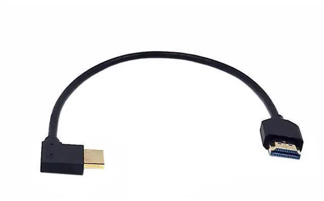 Main image of 1ft HDMI 8K Ultra HD Cable, 3D 48Gpbs HDMI 2.1 Version Cable, Right Angle HDMI Male to Straight HDMI Male Extreme Slim Cable for Xbox PS4 PS5 TV Switch, Support 8K@60HZ 4K@120Hz