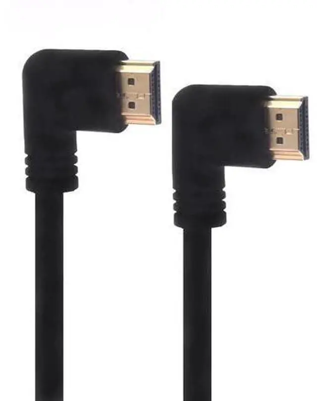 Alt view image 5 of 6 - 1.5ft 18Gbps 4K@60Hz HDMI Cable, Right Angle to Right Angle HDMI 2.0 Male Adapter HD High Speed Shield Cord for Xbox HDTV PS4 PS5 Switch