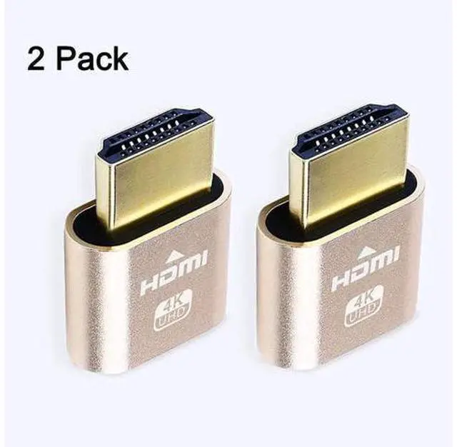 Main image of HDMI Dummy Plug 4K Display Emulator Compatible with Windows Mac OSX Linux Support 4kx2k 2160P 1080p for Computer Desktop (fit-Headless, 2 Pack)