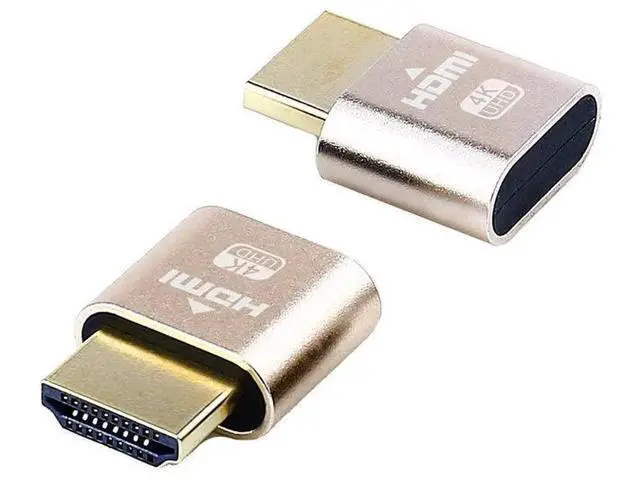 Alt view image 3 of 7 - HDMI Dummy Plug 4K Display Emulator Compatible with Windows Mac OSX Linux Support 4kx2k 2160P 1080p for Computer Desktop (fit-Headless, 2 Pack)