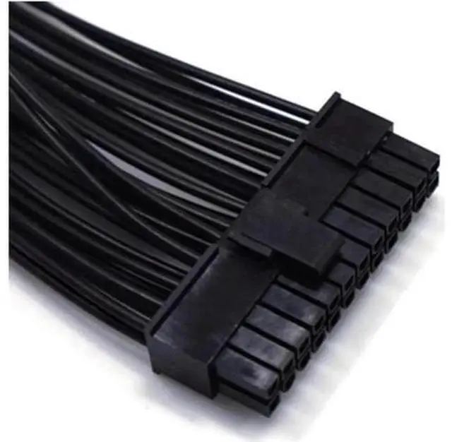 Alt view image 5 of 6 - 24Pin Dual PSU Power Extension Cable PC Three Power Supply Synchronization Cable Connector 12.6 Inches / 32cm