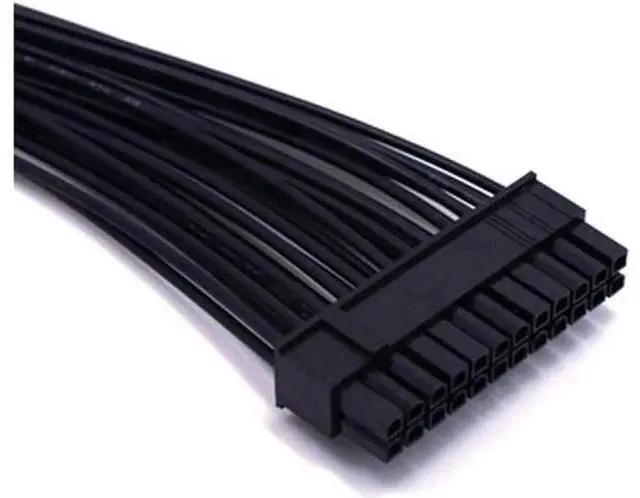 Alt view image 6 of 6 - 24Pin Dual PSU Power Extension Cable PC Three Power Supply Synchronization Cable Connector 12.6 Inches / 32cm