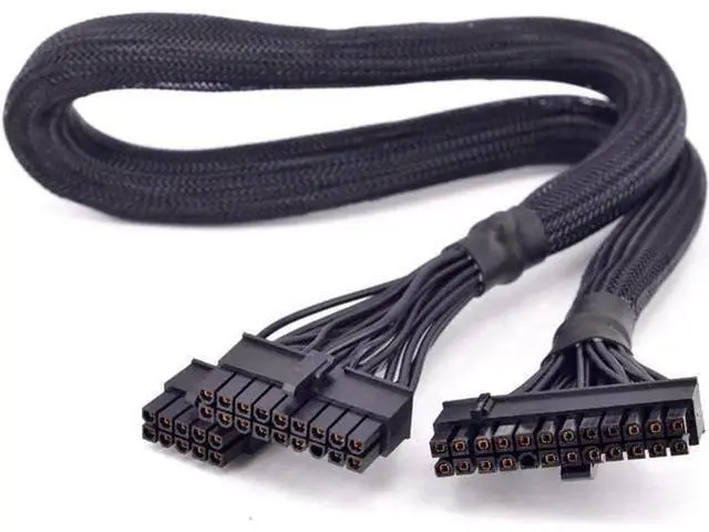 Main image of 24Pin ATX Power Supply Cable 18+10Pin to 20+4 Pin Sleeved for Seasonic M12II EVO 850 750 620 520 W PSU Modular