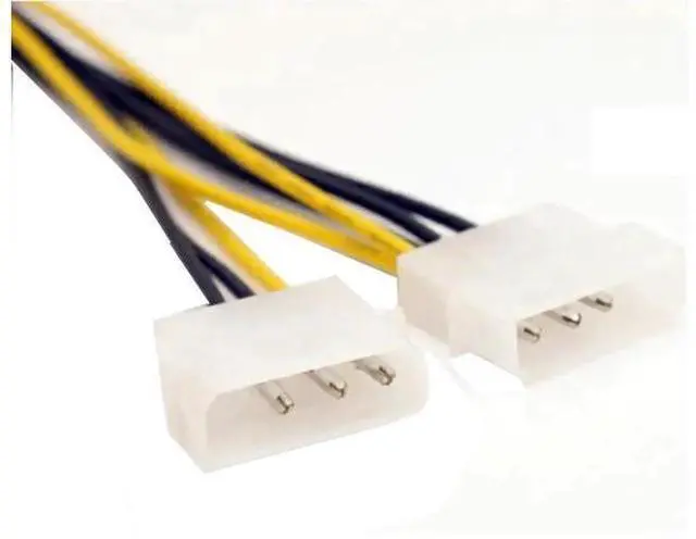Alt view image 6 of 6 - Dual Molex LP4 4 Pin To 8 Pin PCI-E Express Converter Adapter Power Cable Wire Dropshipping Mar6 A