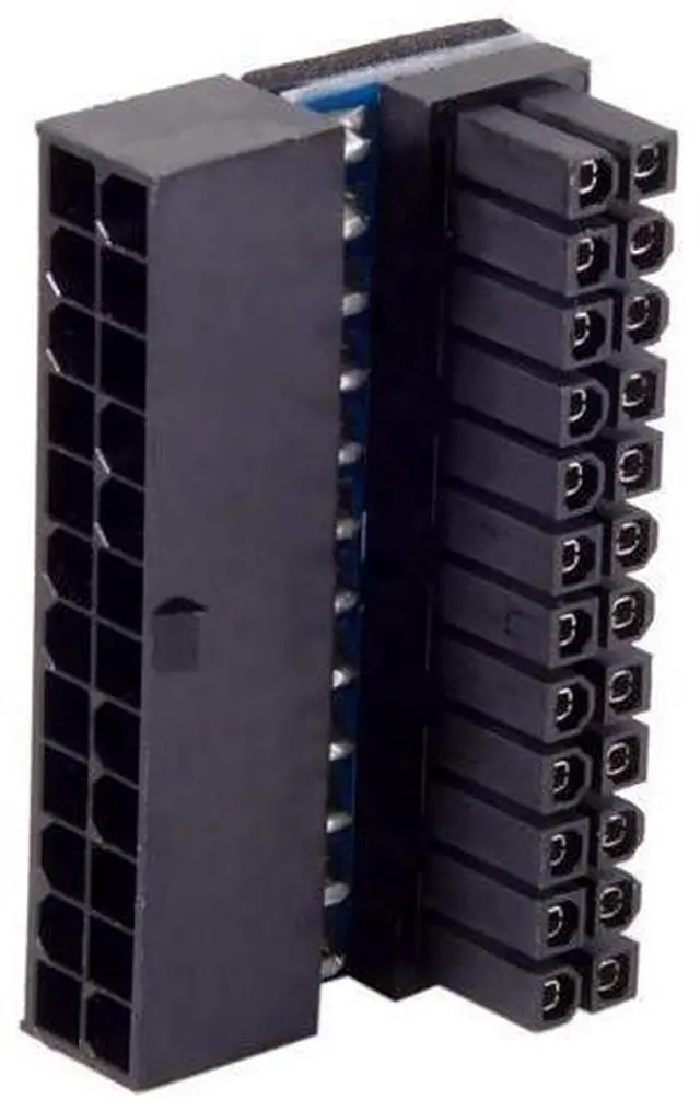 Alt view image 2 of 7 - ATX 24Pin Female to 24pin Male 90 Degree Power Adapter Compatible for Mainboard Motherboard Desktops PC Supply