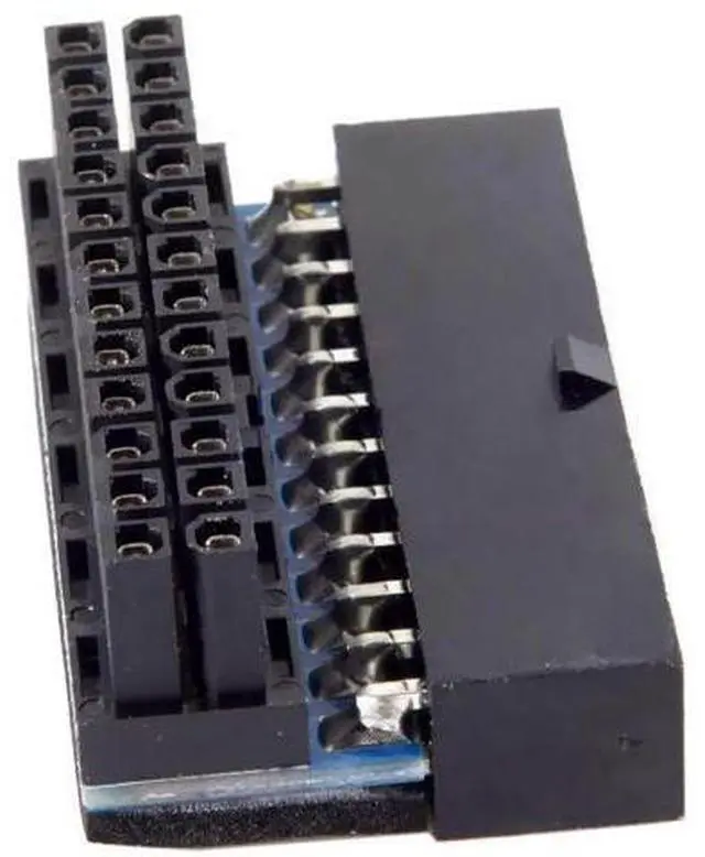 Alt view image 4 of 7 - ATX 24Pin Female to 24pin Male 90 Degree Power Adapter Compatible for Mainboard Motherboard Desktops PC Supply