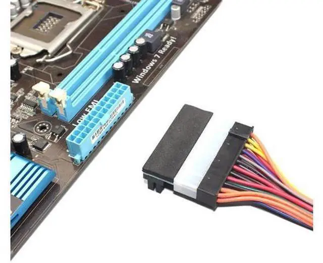 Alt view image 6 of 7 - ATX 24Pin Female to 24pin Male 90 Degree Power Adapter Compatible for Mainboard Motherboard Desktops PC Supply