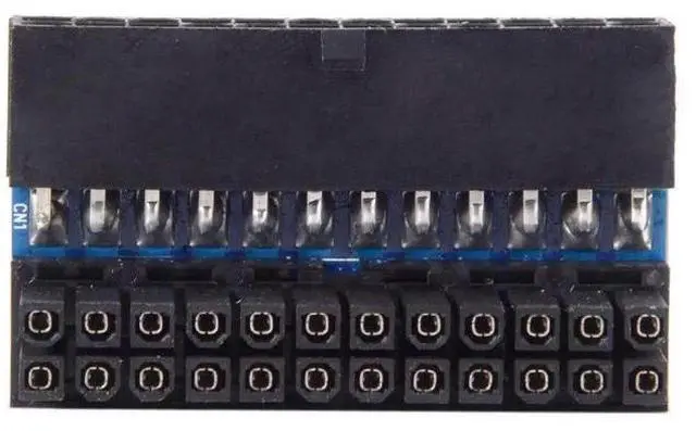 Alt view image 7 of 7 - ATX 24Pin Female to 24pin Male 90 Degree Power Adapter Compatible for Mainboard Motherboard Desktops PC Supply