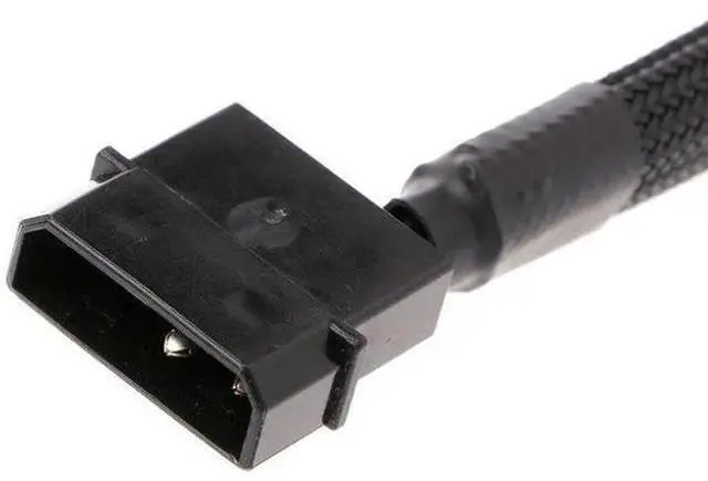 Alt view image 6 of 6 - New 1 To 4 Way Y-Splitter Sleeved 4-Pin Molex Fan Male To 4x 3-Pin/4-Pin PWM Male Connector For Fan Extension Adapter Cables