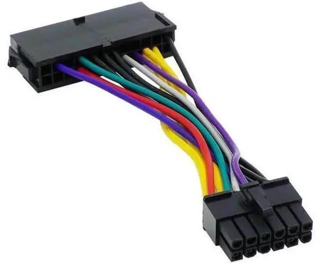 Main image of v 14cm 24Pin To 12Pin Power Cable ATX 24-Pin Female To 12-Pin Male PSU Converter Adapter For Q87H3 18AWG Computer Accessories