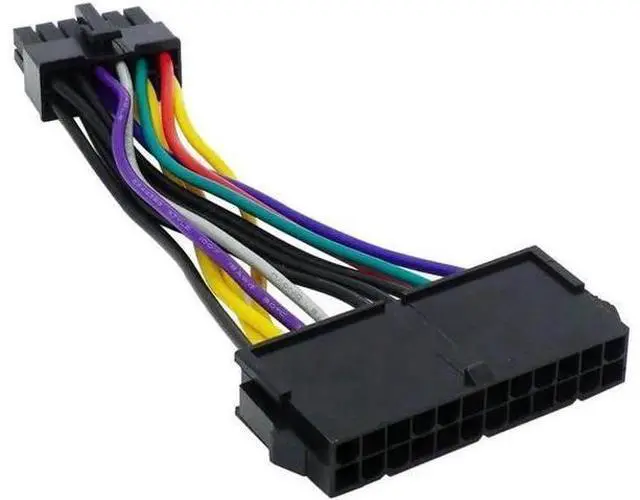 Alt view image 3 of 4 - v 14cm 24Pin To 12Pin Power Cable ATX 24-Pin Female To 12-Pin Male PSU Converter Adapter For Q87H3 18AWG Computer Accessories