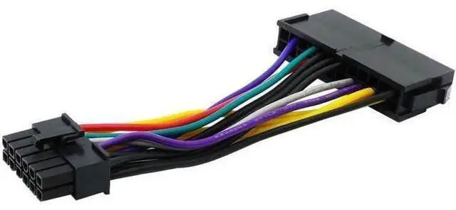 Alt view image 4 of 4 - v 14cm 24Pin To 12Pin Power Cable ATX 24-Pin Female To 12-Pin Male PSU Converter Adapter For Q87H3 18AWG Computer Accessories