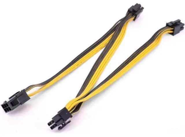 Alt view image 4 of 5 - PCI express GPU 6pin Port Multiplier PCIe Graphics card 6 Pin 1 to 3 ways Power supply Extension Cable Female to Male 18AWG