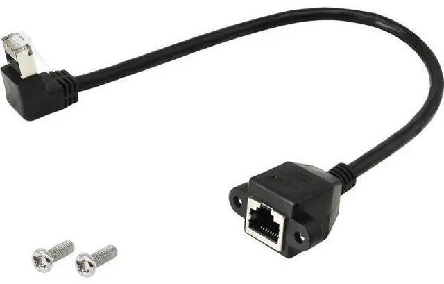 Main image of RJ45 Ethernet Adapter Cable - 90 Degree Upward Male to Female Switch Adapter for CAT 5/CAT 6 LAN Socket Connector (Upward)