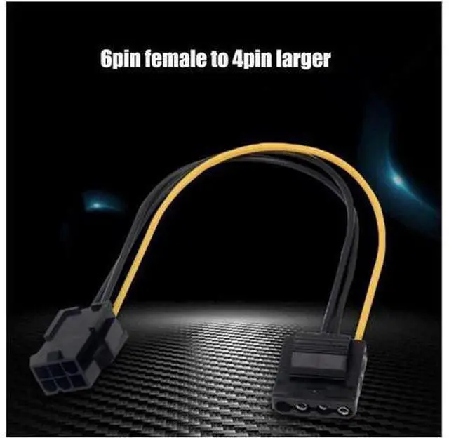 Alt view image 3 of 4 - 1pc Molex To PCI-E Power Adapter IDE 4Pin 4 Pin Female to 6 Pin Female 6Pin Graphics Video Card Converter Cable